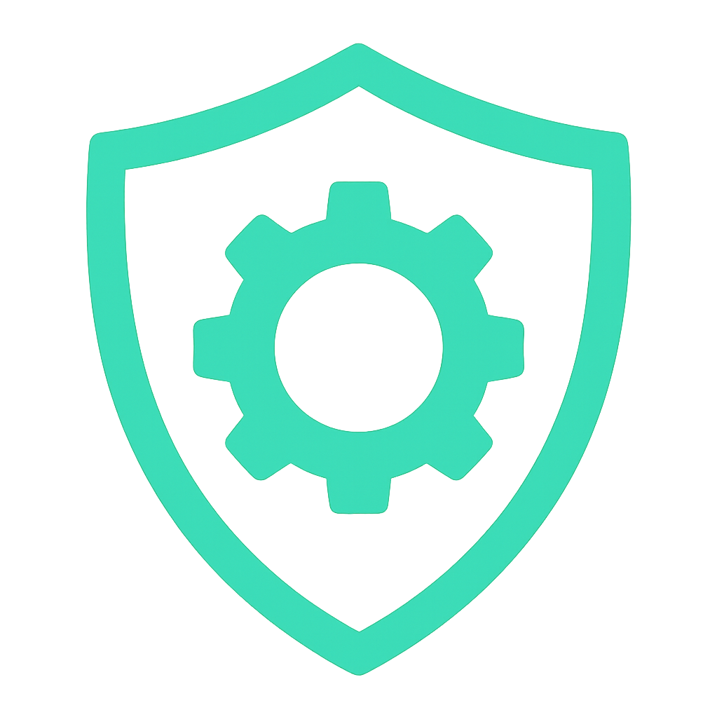 shield with a gear inside